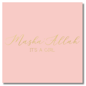 Luxury Foiled Greeting Card - Baby Girl