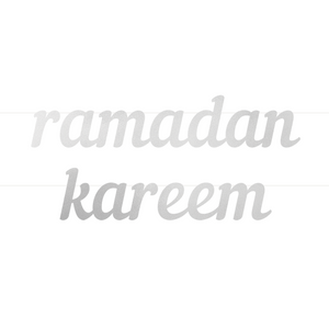 Ramadan Kareem Letter Banner - Silver