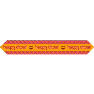 Diwali Table Runner - Pink & Orange