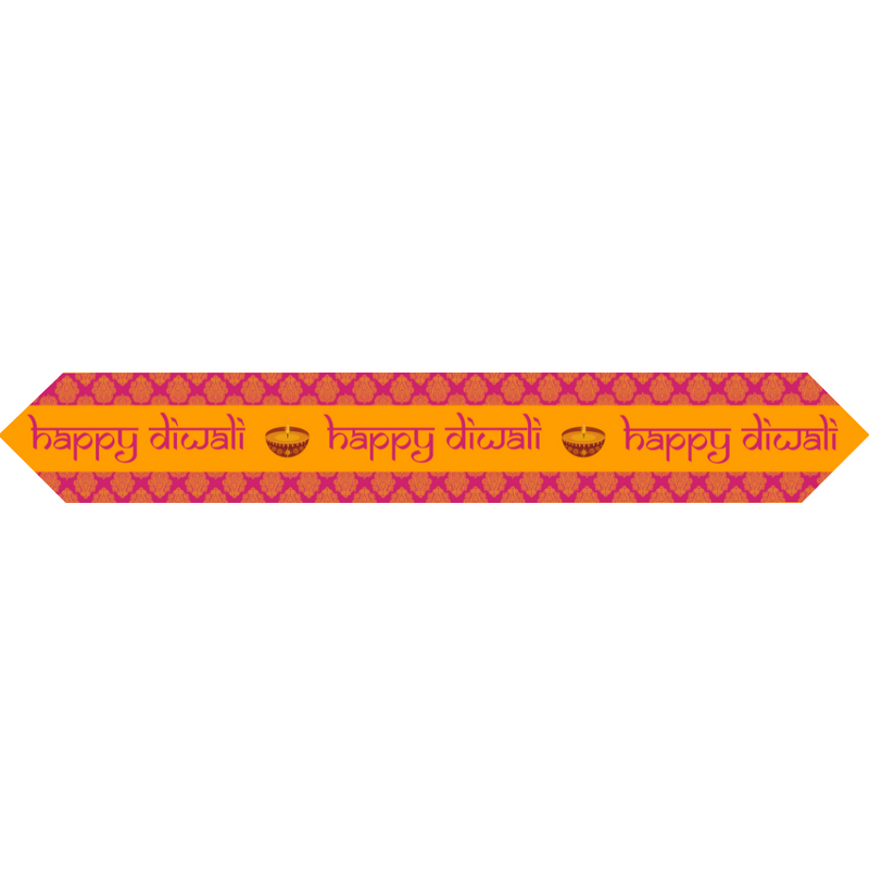 Diwali Table Runner - Pink & Orange
