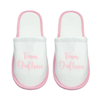 Team Dulhan Slippers - White & Rose