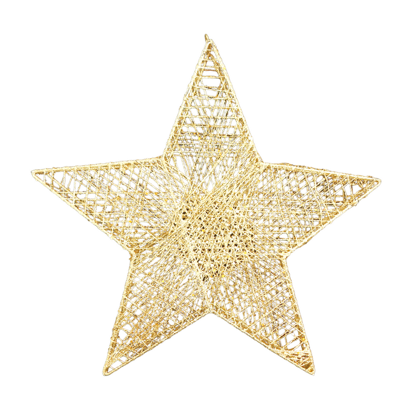 Large Hanging Glitter Star - Gold