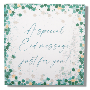 Record Your Own Eid Message Greeting Card - Green