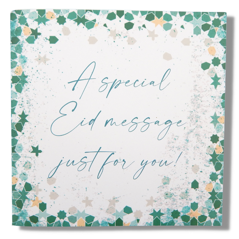 Record Your Own Eid Message Greeting Card - Green