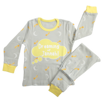 Dreaming of Jannah Kids Pyjamas - Grey & Yellow (4-5yrs)