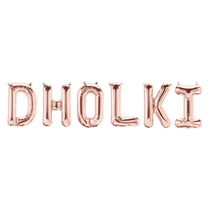 Dholki Foil Balloons - Rose Gold