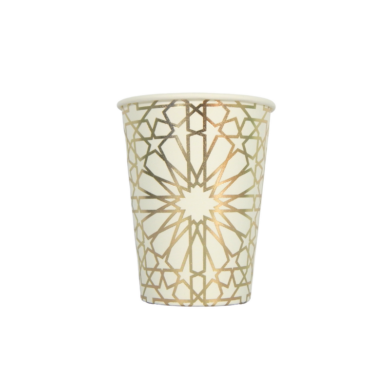 Geo Gold Party Cups - 10 pack