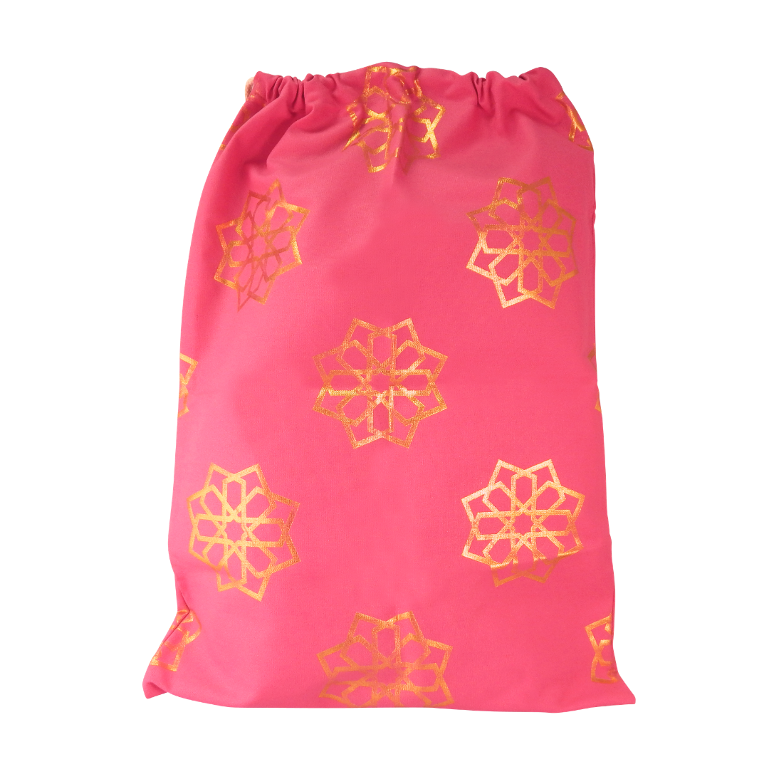 Luxury Eid Sack - Pink & Gold Foil