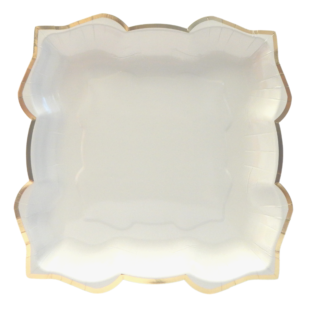 Lotus Large Party Plates (10pk) - Snow (White)