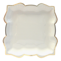 Lotus Large Party Plates (10pk) - Snow (White)