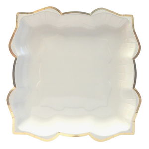 Lotus Large Party Plates (10pk) - Snow (White)