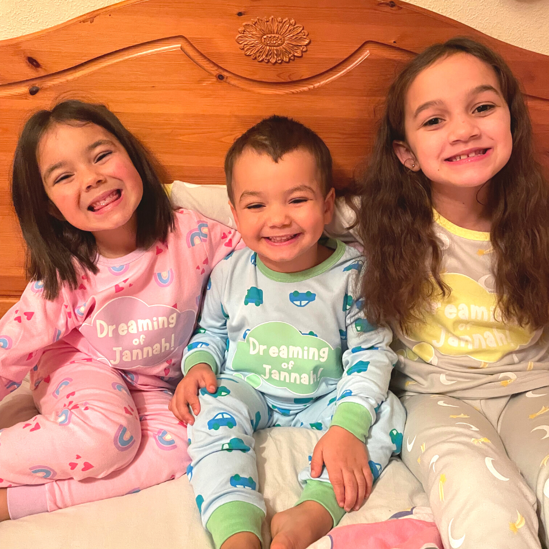Dreaming of Jannah Kids Pyjamas - Grey & Yellow (4-5yrs)