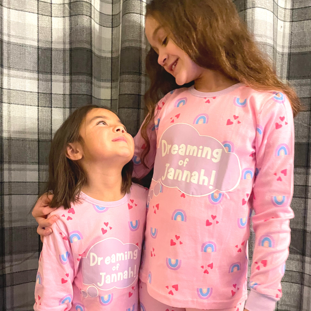 Dreaming of Jannah Kids Pyjamas - Purple & Pink (2-3yrs)