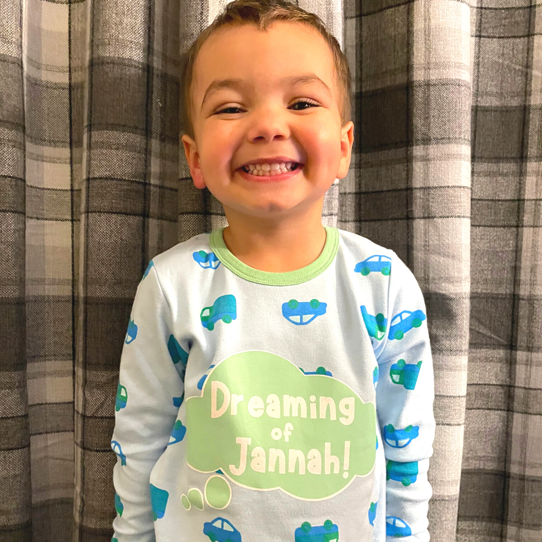 Dreaming of Jannah Kids Pyjamas - Blue & Green (1-2yrs)