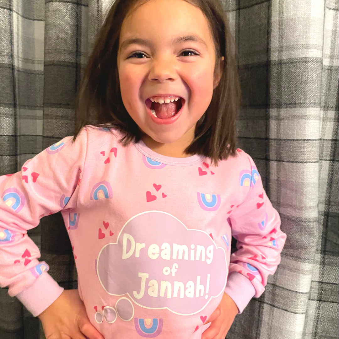 Dreaming of Jannah Kids Pyjamas - Purple & Pink (1-2yrs)