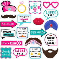 Desi Wedding Photo Props - 20 pack